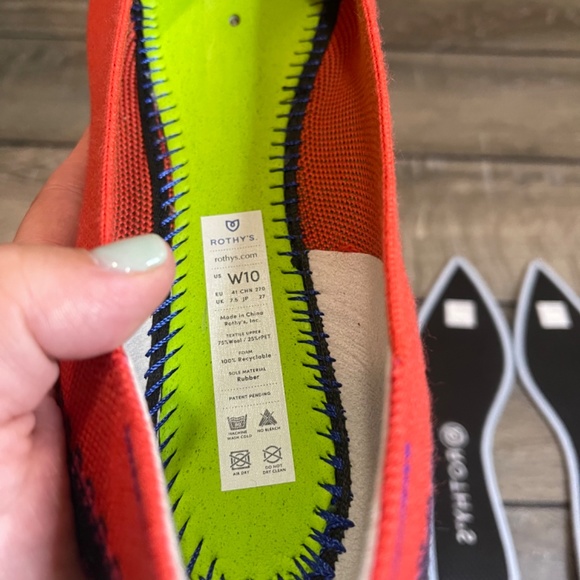 RARE Rothy’s Merino Collection Blaze Ribbon Stripe Points NEW - Picture 12 of 15